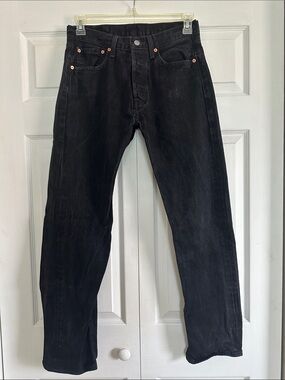 Levi’s 501 Original Fit Black Button Fly Straight Leg Jeans Men’s 31x32